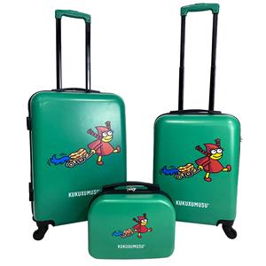 Ensemble de bagages rigides KUKUXUMUSU 3 pièces avec roulettes, vert - Product Image 1