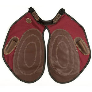 Delantal de herrador de cuero con forro de malla con logotipo personalizado con 4 bolsillos para cuchillos, equipo de herradura, herrador occidental ergonómico - Product Image 4