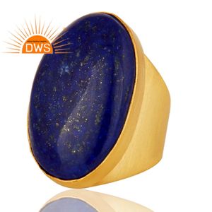 Anillo de Plata de Ley 925 con piedras preciosas, joyería fina con diseño de piedras preciosas de azuli - Product Image 2