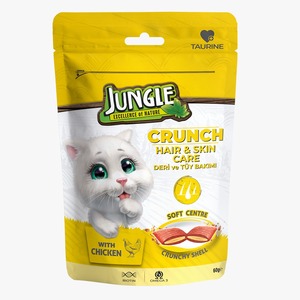 ANTI AGE JUNGLE CRUNCH 60g/Vitamina E D / OMEGA 3/Sabor Salmón/para Gatos/Salud Articular/Crunchy Shell Soft Centre Origin - Product Image 3