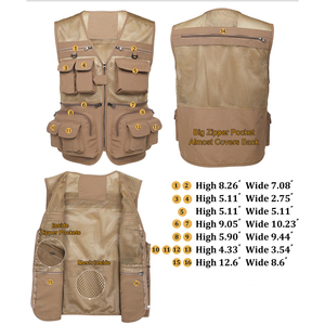 เสื้อกั๊กตกปลาดีไซน์คลาสสิกสำหรับผู้ชาย ระบายอากาศได้ดี สีพื้นเรียบง่าย ผ้าทันสมัย เสื้อกั๊กตกปลาสำหรับผู้ชาย - Product Image 4