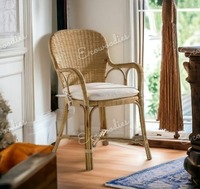 Chaise de salle à manger en bambou et osier au design luxueux - Style moderne pour hôtel, ferme, écologique, durable, personnalisable, chambre à coucher, salon