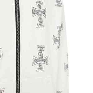 เสื้อฮู้ดดี้พิมพ์ลายดิจิทัลทรงปกติบุซับใน ผ้าฟลีซผสมโพลีเอสเตอร์และคอตตอน กันลม ระบายอากาศได้ดี ประดับคริสตัล สำหรับผู้ชาย คุณภาพระดับท็อป - Product Image 3