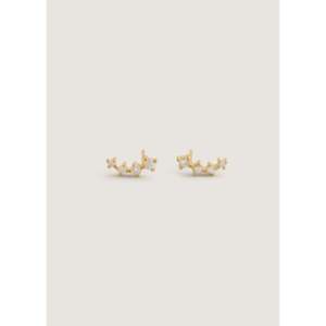 Crawler Stud Diamond Earrings - Product Image 1