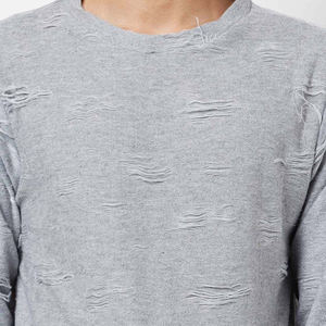 Precio al por mayor de alta calidad de peso pesado etiqueta personalizada bordado impreso hombres 100% algodón desgastado sudadera logotipo personalizado - Product Image 6