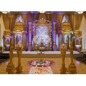 Traditionnel Indien Temple De Mariage Thème Stade Look Indien Temple Thème Décor De Scène De Mariage Big Fat Indien Temple Décor de Scène - Product Image 1