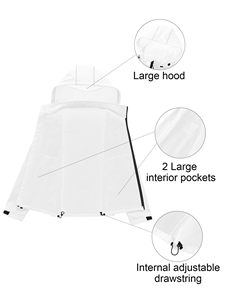 Ilumine la ropa de calle blanca Chaquetas para exteriores 100% Poliéster/POLIÉSTER/Cierre de nailon Tipo de artículo Chaqueta de concha suave Cremallera al por mayor - Product Image 3