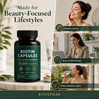 Capsules de vitamine OEM Biotine 25000mcg avec collagène et kératine pour la beauté des cheveux, de la peau et des ongles, complément alimentaire pour adultes (nouveau-né)