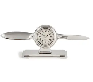 Messing Dekor Flight Clock Desktop Messing Aviation Decor dekorative Geschäfts geschenk Business Promotion Flug tisch Uhr für Geschenk