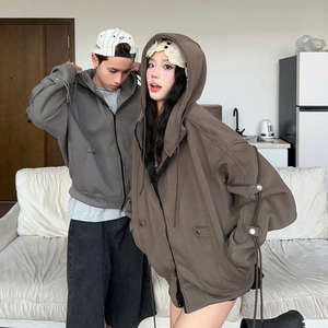 เสื้อสเวตเชิ้ตแขนยาวผ้าฝ้ายแบบมีฮู้ดใส่ได้ทั้งชายและหญิง - Product Image 4