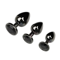 Plug anal en alliage d'aluminium couleur canon de fusil, 3 tailles, base ornée de pierres précieuses en 13 couleurs, 100% étanche, jouet sexuel anal masculin pour adultes