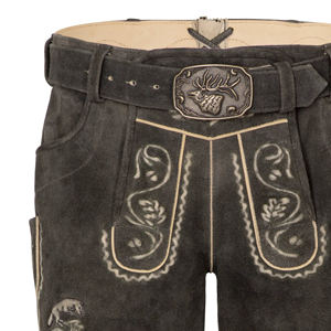 Style bavarois traditionnel allemand Oktoberfest hommes Lederhosen Shorts solide brodé Anti-rides respirant OEM sur mesure - Product Image 3