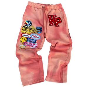 Pantalones Deportivos para Hombre con Estampado Gráfico, Corte Holgado, Felpa, Estilo Urbano, Estampado Audaz, Informales, Cómodos - Product Image 6