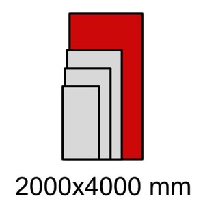 Foglietto campione Maxiformat 4000x2000 mm su tutti i lati - Product Image 1