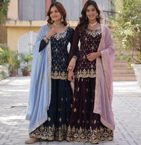 Ropa étnica de mujer India más vendida, conjunto Palazzo Salwar Kameez para colecciones de fiestas y bodas a precios mayoristas - Product Image 1