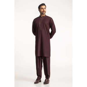 Traje Formal Bordado Color Borgoña de Corte Regular para Hombre - Product Image 5