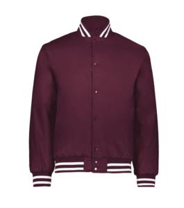 Chaqueta Varsity Nueva para Hombre, Color Marrón con Tiras Blancas, Chaqueta de los Bulls de Chicago - Product Image 1