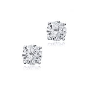 ต่างหูสตั๊ดหิน CZ ทรงสี่เหลี่ยมขนาด7มม. เครื่องประดับเงินสเตอร์ลิงทำด้วยมือจากตุรกี925 - Product Image 3