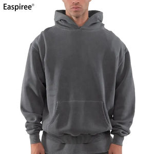 Sudaderas con capucha personalizadas para hombre 100% algodón peso pesado calidad de lujo Puff impresión de gran tamaño Streetwear pulóver sudaderas con capucha para hombres - Product Image 2