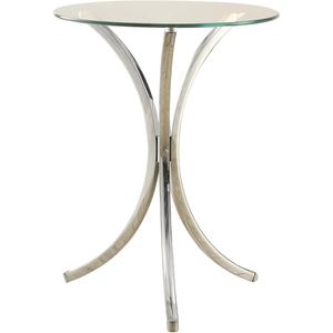 Table basse d'appoint en marbre au design moderne avec cadre métallique pliable en aluminium pour le salon ou le salon - Product Image 2