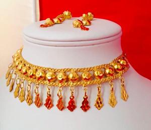 Conjunto de pendientes de collar de cobre chapado en oro de 24 quilates de moda Vintage de inspiración italiana enviado directamente a EE. UU. Francia España Turquía Comoras - Product Image 6