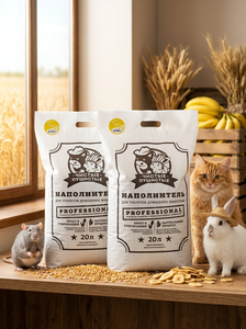 Arena para Gatos de Trigo Limpia y Esponjosa con Aroma a Plátano – Gránulos Aglomerantes Naturales para Gatos, Roedores y Conejos, 20L - Product Image 2