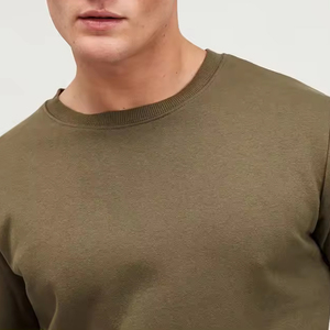 Best Selling Men's 100% Cotton Regular Fit <b>Long</b> Sleeve Fleece <b>Sweatshirts</b> Quick Dry Winter Solid Outdoor/Casual Wear Plain Dyed - Product Image 5