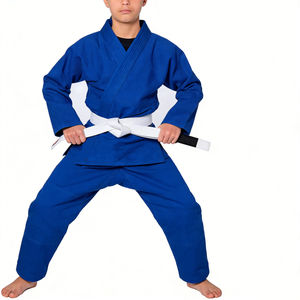 Karate Gi Personalizzato per Bambini - <span class=keywords><strong>Dogi</strong></span> Bianco 100% Cotone per Ragazzi e Ragazze dai 5 ai 14 Anni, Pre-Ristretto e con Lunghezza Maniche Personalizzabile - Product Image 3
