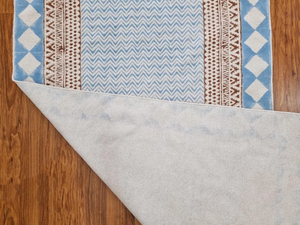 Eco-Friendly Bohemian Hand Block <b>Print</b> Cotton Rug Moroccan Style Anti-Slip Tufted Flatweave for Living Room Washable Handmade - Product Image 5