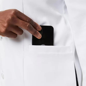 Fabricants OEM de haute qualité, uniformes d'hôpital personnalisés, vente en gros, uniforme d'infirmier, de médecin, unisexe, femme, blouse de laboratoire médicale blanche - Product Image 3