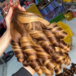 Bons produits de 100% Extensions de cheveux humains vietnamiens Bouncy Highlight Color Bundles pour faire des perruques - Product Image 1