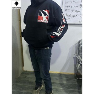 เสื้อฮู้ดผ้าคอตตอนหนาสำหรับผู้ชายผ้าคอตตอนเทอร์รี่มีฮู้ดผ้าปะติดที่กำหนดเองได้ - Product Image 4