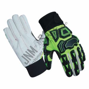 Tela de pana Premium Trabajo industrial Protección mecánica Guantes de cuero Guantes de seguridad para petróleo y gas Antideslizante Resistente al agua - Product Image 1