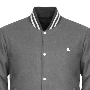Veste universitaire sur mesure pour hommes avec col montant et bouton couvert Vente en gros de haute qualité à bas prix - Product Image 4