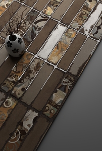 Carreaux de céramique décoratifs de luxe HG Cracker 600x1200mm, carreaux muraux brillants pour revêtement intérieur décoratif de hall d'hôtel - Product Image 6
