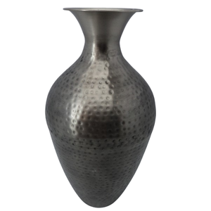 Vase à fleurs en métal martelé rond en aluminium pur Pots de décoration de maison moderne vente chaude nouveau Look pour mariage et salon - Product Image 2