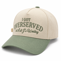 Casquette de baseball brodée à 5 panneaux en sergé de coton avec visière contrastante, logo personnalisé, ajustable, structurée, décontractée, pour l'extérieur, unisexe