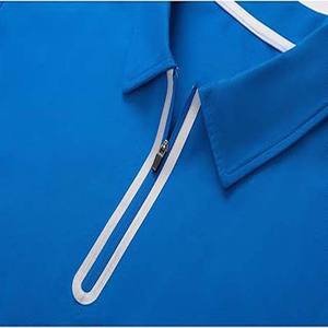 Polo pour homme, couleur bleue, demi-zip, polo à manches courtes, polo pour homme à séchage rapide - Product Image 4