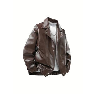 Veste en cuir véritable pour homme, sur mesure, style décontracté, courte, simple, en cuir véritable, veste en cuir pour homme, design personnalisé - Product Image 2