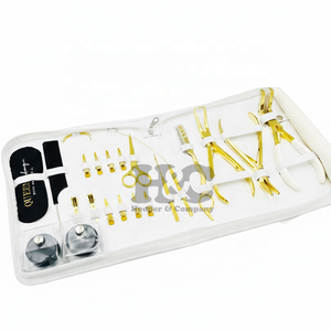 Nouvel ensemble d'outils professionnels pour extensions capillaires en acier inoxydable doré à maintien robuste, avec pinces à bandes adhésives, durables et élégants - Product Image 5