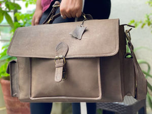 Handmade Leather Messenger <b>Bag</b> Stylish Laptop <b>Bag</b> Real Leather <b>Bags</b> Unisex - Product Image 2