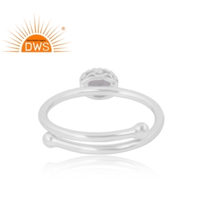 Latest Selling 925 Sterling Silver Natural <b>Green</b> <b>Amethyst</b> Gemstone <b>Ring</b> Custom Jewelry For Women Gift For Her - Product Image 2