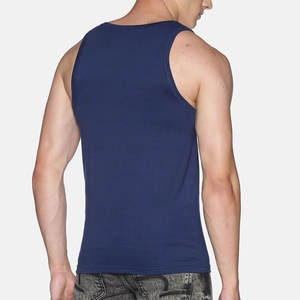 Camiseta Deportiva sin Mangas, Talla Grande, para Entrenamiento, Fitness, Gimnasio, Color Sólido, 100% Algodón, Ropa Masculina, Camiseta de Verano - Product Image 3