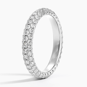 แหวนเพชรมอยส์ซาไนท์ลายใบไม้ดอกไม้925เงินวงกว้างหรูหราสง่างามงานแต่งงานของผู้ชาย - Product Image 3