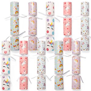 Lot de 10 cadeaux de fête sans clip avec un jouet sur le thème de la <span class=keywords><strong>licorne</strong></span>, du papier farceur et un chapeau de fête à l'intérieur pour les enfants, coffret cadeau d'anniversaire sur le thème de la <span class=keywords><strong>licorne</strong></span> - Product Image 3
