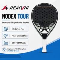 Raqueta de Pádel de Fibra de Carbono 12K en Oferta, Fabricación OEM Profesional Premium, Estructura 3D en Forma de Diamante/Lágrima, Diseño de Color y Logotipo Personalizados