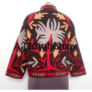 Chaqueta Corta Étnica Bordada a Mano, Chaquetas Cortas para la Temporada de Invierno, Ropa de Abrigo Tradicional de Moda al por Mayor para Mujer - Product Image 5