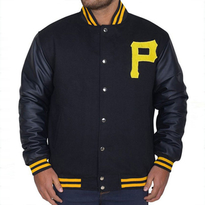 Chaqueta Universitaria Personalizada con Bordado para Hombre, Talla Grande, Estilo Béisbol, Cuero, Parche de Estrella, Chaqueta de Invierno para Hombre - Product Image 6