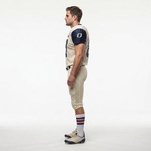Custom Team Name Youth Football Jersey and <b>Pant</b> Set for Men's 6XL Mesh Performance Uniform - Product Image 3
