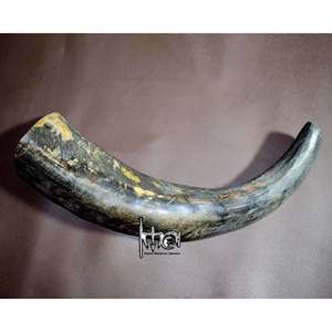 Cuerno Vikingo Artesanal Natural, Pulido y Tallado, Estilo Animal y Religioso, Decoración y Souvenir - Product Image 1